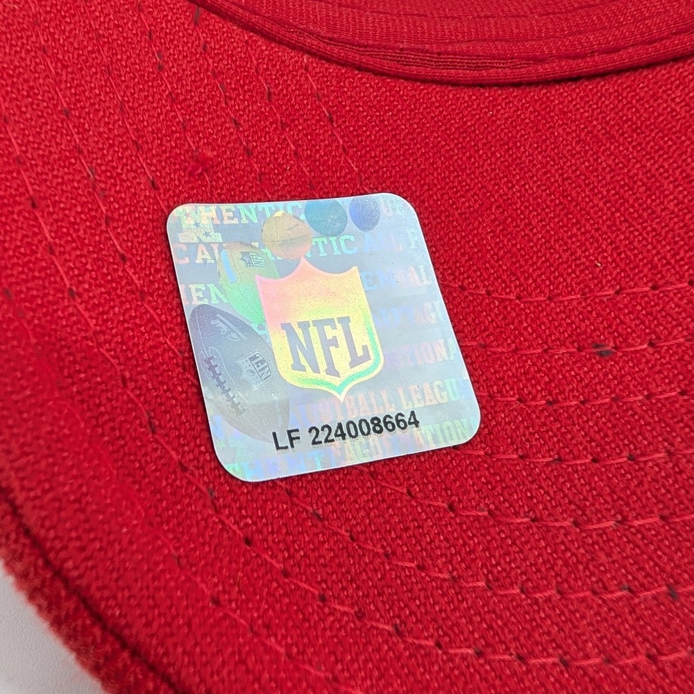 Reebok New England Patriots Pete Brock Signed Onfield Hat Red Size S/M - Picture 8 of 9